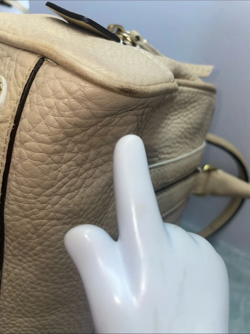 Vintage Coach ‘Hamptons’ Pebbled Leather Satchel